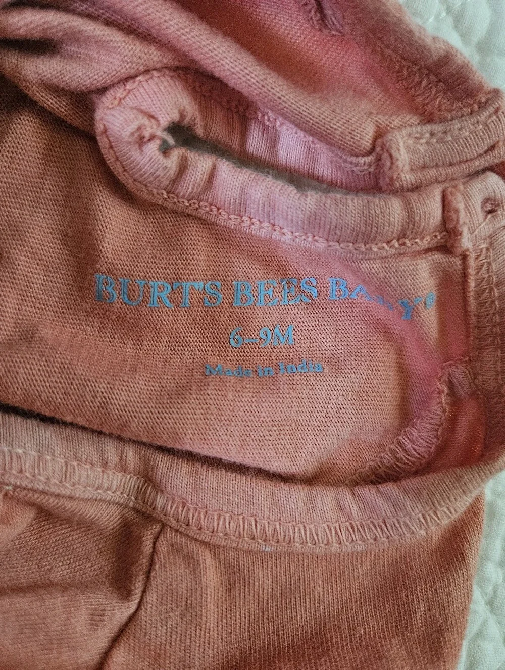 Burts Bees Organic Cotton Romper 6-9mo.